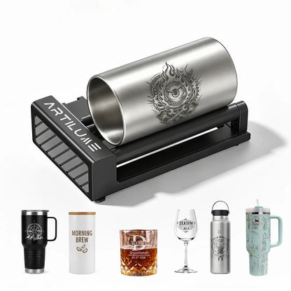 Laser Rotary Roller, 360° Y-Axis Rotary Module for Cylindrical Engraving, Adjustable 6–164mm Diameter, Compatible with ARTILUME U1/T1/T1 Pro and Most Laser Engravers