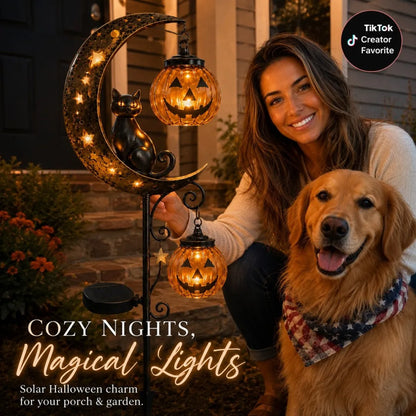 🎃Halloween Early Bird Special Sale 50% OFF-Pumpkin Moon Garden Stake Light