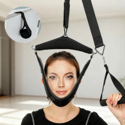 ✨50%OFF✨Neck Stretcher Cervical Traction Device for Home Use - Over The Door Cervical Traction Device for Decompression Home Physical Therapy, Portable Neck Traction Device for Neck Pain
