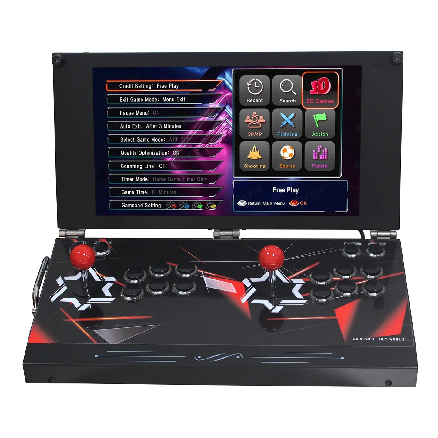 ✨80%OFF✨9800 in 1 Hand-held Portable Selected Arcade Game Console 17.5-inch HD Screen Dual Players Box DX, Retro Video Game Machine Search/Hide/Save/Load/Pause Games