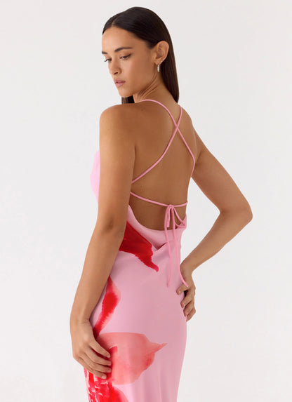 Jasmyn Cowl Maxi Dress - Pink Petal