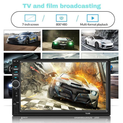 7 inch Car Stereo Double Din Radio Touchscreen with Backup Camera, Car Stereo HD Touch Screen Car Radio, Bluetooth Hands-Free Calling, FM TF AUX USB outdoorfun Car Video Players Android Car Player