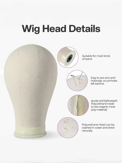 Complete Wig Styling Kit for Beginners, Includes 22-Inch Mannequin Head, Tripod Stand, T-Pins, Combs and Brushes, Halloween Ready Wig Installation Tool Set, Wig Styling Equipment