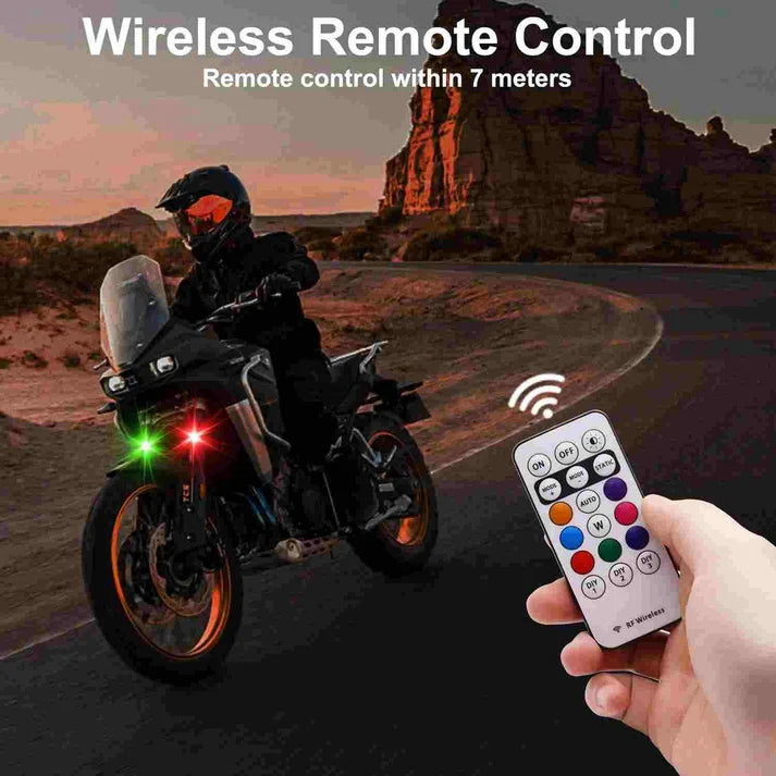 Universal Wireless Remote Control RGB LED Aircraft Strobe Lights