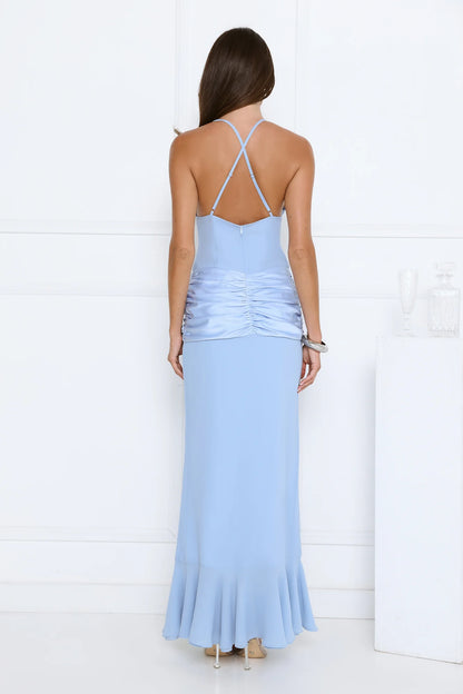 Radiant Soirée Maxi Dress Blue