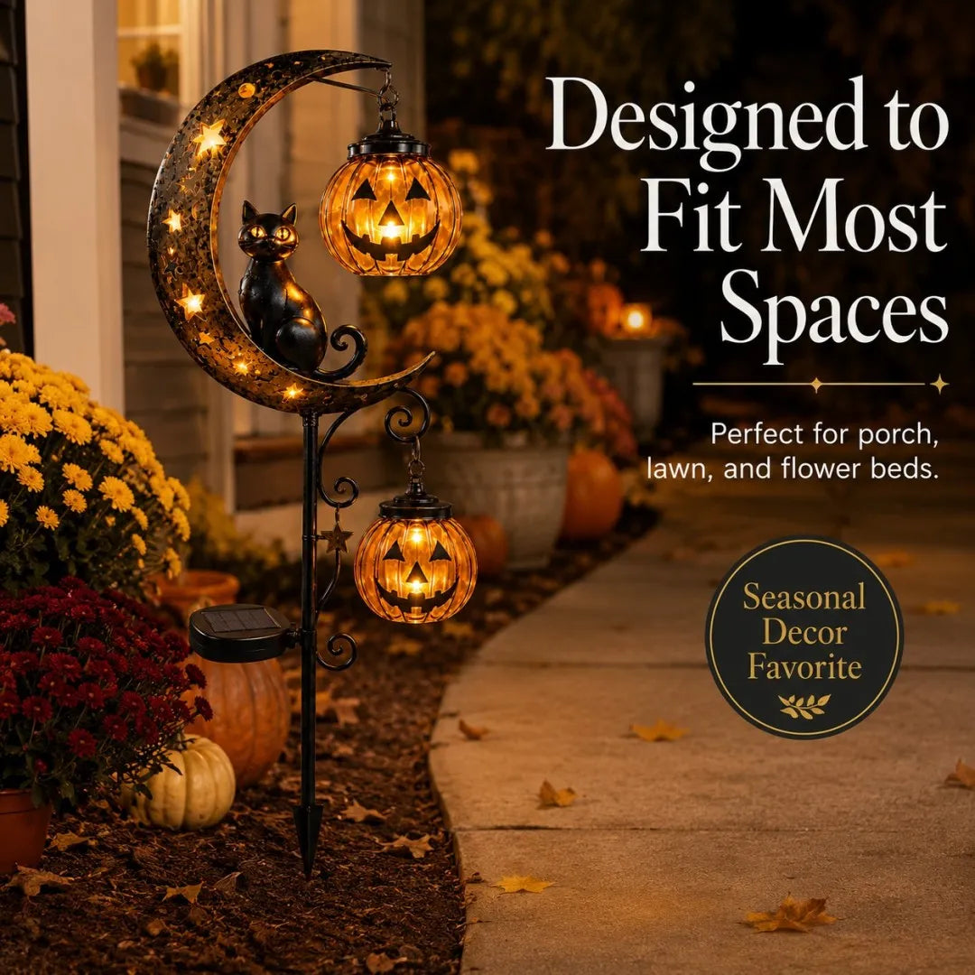 🎃Halloween Early Bird Special Sale 50% OFF-Pumpkin Moon Garden Stake Light
