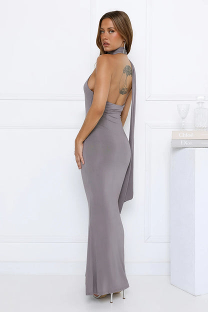 Main Sight Maxi Dress Charcoal