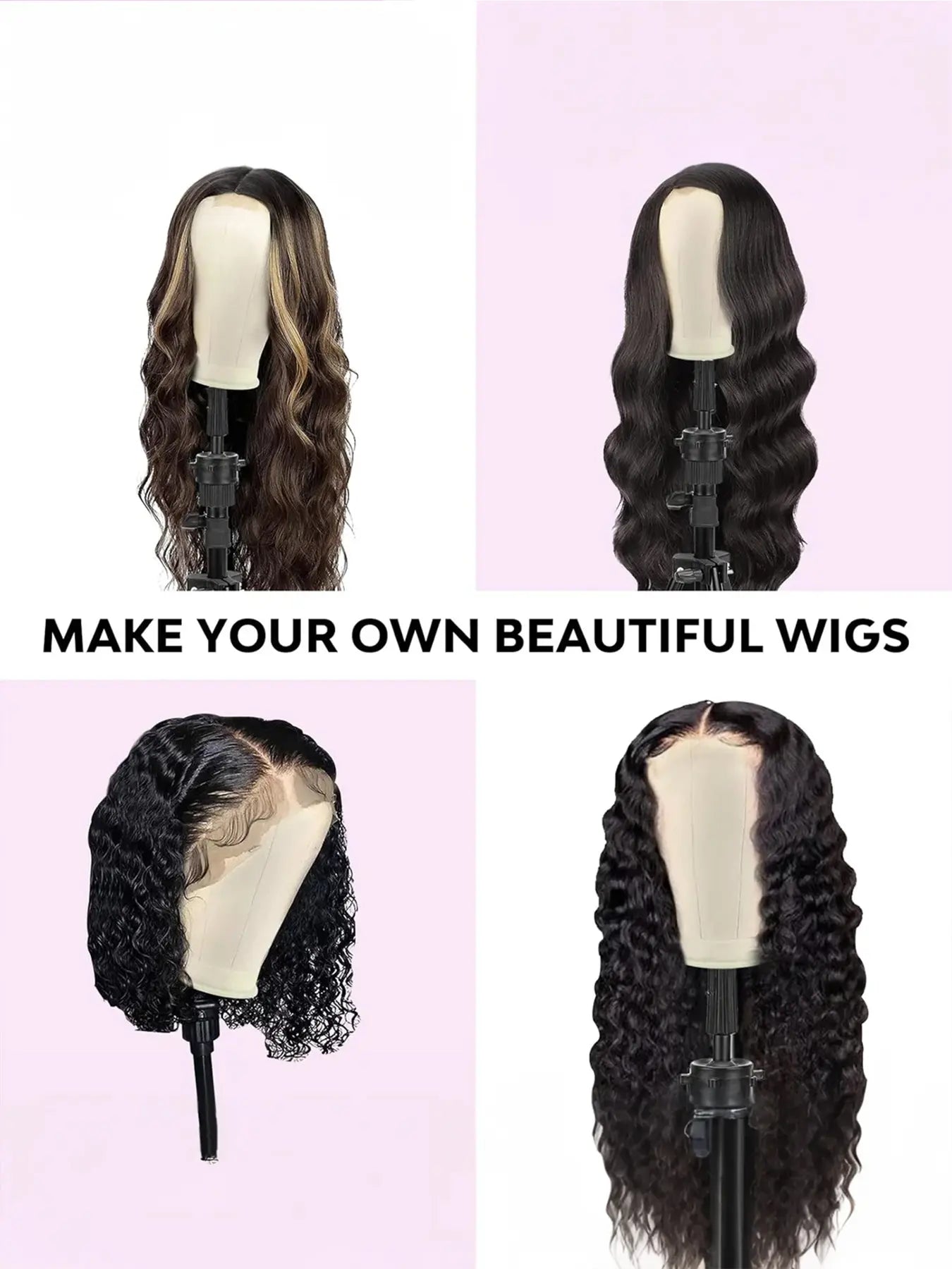 Complete Wig Styling Kit for Beginners, Includes 22-Inch Mannequin Head, Tripod Stand, T-Pins, Combs and Brushes, Halloween Ready Wig Installation Tool Set, Wig Styling Equipment