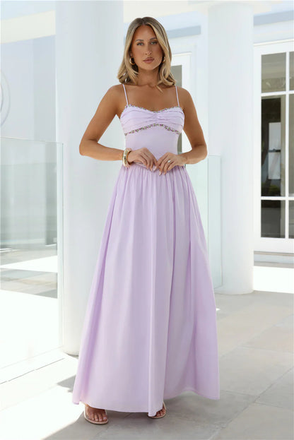 Happy Is Pretty Maxi Dress Lavender