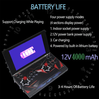 ✨80%OFF✨9800 in 1 Hand-held Portable Selected Arcade Game Console 17.5-inch HD Screen Dual Players Box DX, Retro Video Game Machine Search/Hide/Save/Load/Pause Games