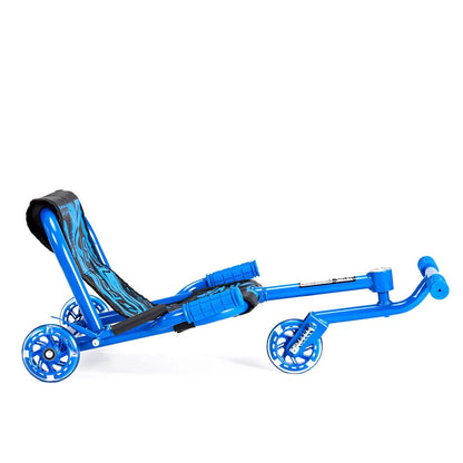 Ride on Scooter Drift Cart, 132 lbs Capacity, Zig-Zag Motion Powered, Cool LED Flashing Wheels, Flexible Steering Front Wheel, Kids Toys, Outdoor Kids Stuff, Ideal Gift for Ages 4+ Children, Toddler Scooter, Light-Up Wheels Go-Karts
