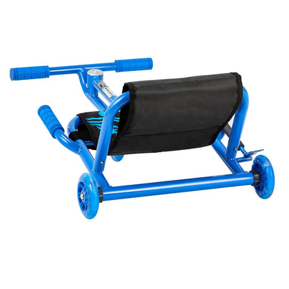 Ride on Scooter Drift Cart, 132 lbs Capacity, Zig-Zag Motion Powered, Cool LED Flashing Wheels, Flexible Steering Front Wheel, Kids Toys, Outdoor Kids Stuff, Ideal Gift for Ages 4+ Children, Toddler Scooter, Light-Up Wheels Go-Karts
