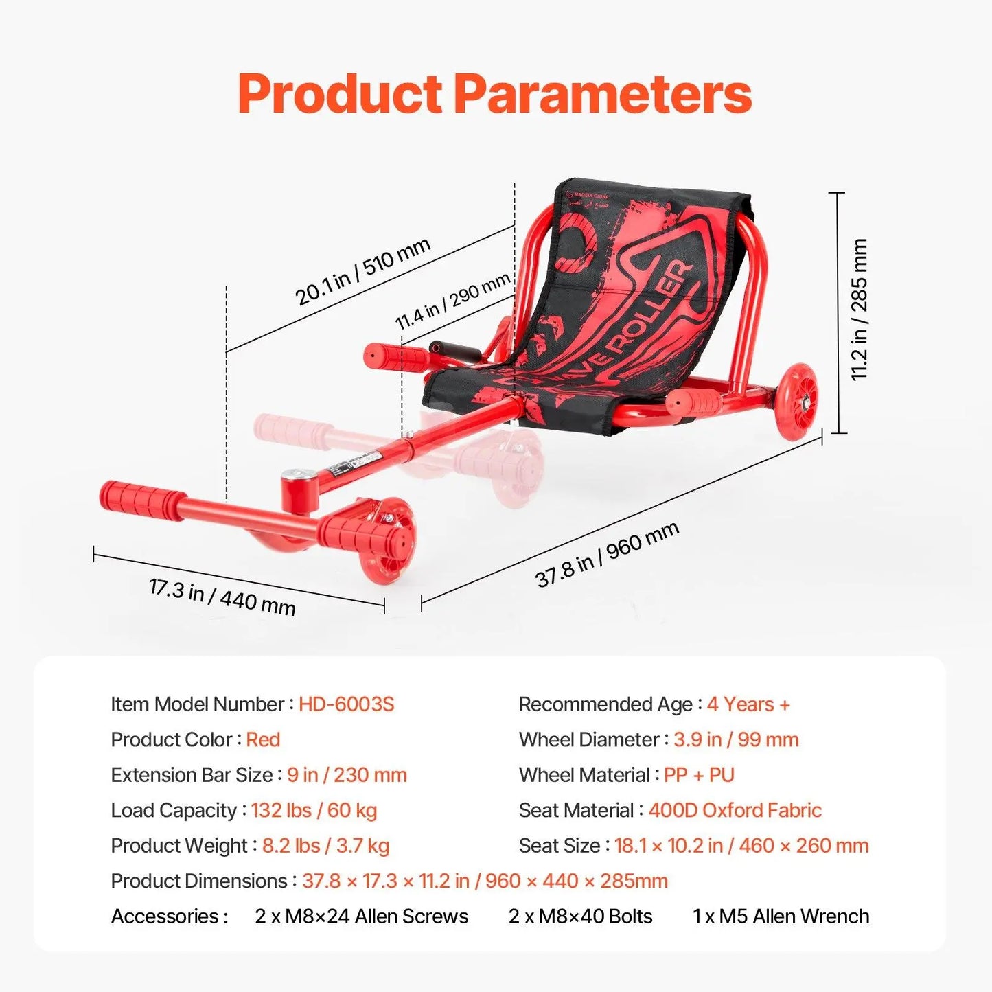 Ride on Scooter Drift Cart, 132 lbs Capacity, Zig-Zag Motion Powered, Cool LED Flashing Wheels, Flexible Steering Front Wheel, Kids Toys, Outdoor Kids Stuff, Ideal Gift for Ages 4+ Children, Toddler Scooter, Light-Up Wheels Go-Karts