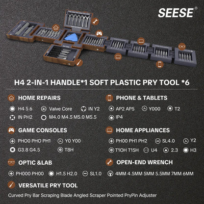55-In-1 Magnetic Screwdriver Set, Precision Tools for Home Repai, Electronics Disassembly, Fumniture Installation, Practical Gift