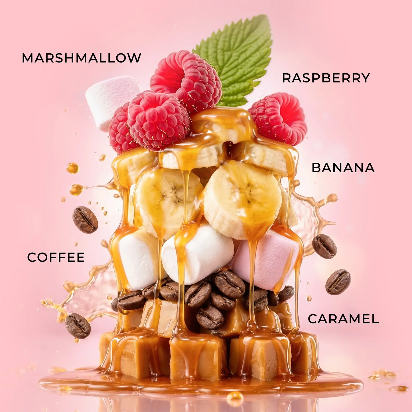 Bellavita Luxury Gourmand Trend Series | 5 Dessert-Inspired Fragrance Set | Steamy Coffee, Bare Banana, Caramel Crush, Dreamy Marshmallow & Cherry Lust | Long-Lasting Women's Fragrances | Perfect Gift for Her